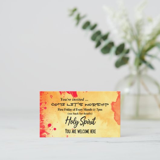 Heilige Geest Uw welkomstwoord hier Church Flyer Visitekaartje (Staand voorkant)