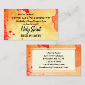 Heilige Geest Uw welkomstwoord hier Church Flyer Visitekaartje (Voorkant / Achterkant)