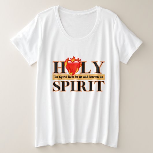 Heilige Geest van God Vrouwen Plus-Size T-Shirt (Design voorkant)