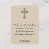 Heilige Geest van Jezus Prayer  Heilige Kaart Visitekaartje (Achterkant)