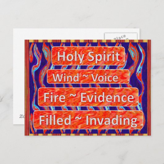 Heilige Geest~ Wind, Vuur, gevulde Briefkaarten (Voorkant / Achterkant)
