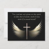 Heilige Geest Wings met Kruis en Schrift Verse (Voorkant)