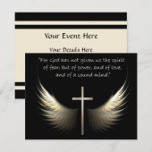 Heilige Geest Wings met Kruis en Schrift Verse (Voorkant / Achterkant)