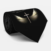 Heilige Geest Wings met Kruis en Schrift Verse Stropdas (Opgerold)