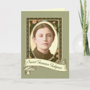 Heilige Gemma Galgani Heilige van Rugpijn Heilige  Bedankkaart