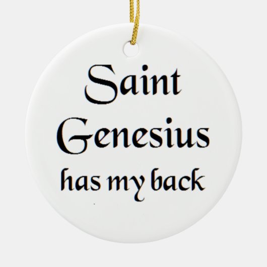 heilige Genesius Keramisch Ornament (Voorkant)