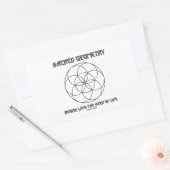 Heilige geometrie begint met het zaad van het leve rechthoekige sticker (Envelop)
