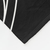 Heilige Geometrie: Bloem des Levens Zwart & Wit Fleece Deken (Hoek)