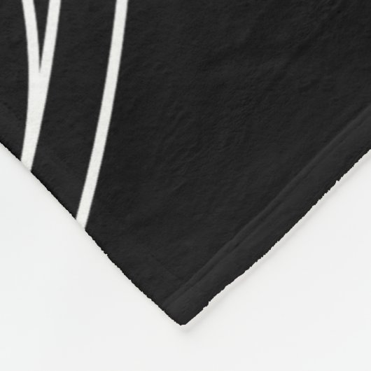 Heilige Geometrie: Bloem van het Leven Zwart & Wit Fleece Deken (Hoek)