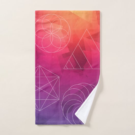 Heilige geometrie Bright polygons Bad Handdoek (Handdoek)