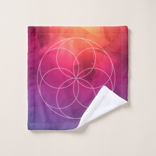 Heilige geometrie Bright polygons Bad Handdoek (Wasdoekje)