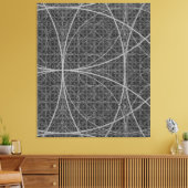 Heilige Geometrie Cirkels Bloem van het Leven Canvas Afdruk (Insitu (Woonkamer))