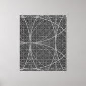 Heilige Geometrie Cirkels Bloem van het Leven Canvas Afdruk (Voorkant)