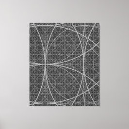Heilige Geometrie Cirkels Bloem van het Leven Canvas Afdruk