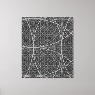 Heilige Geometrie Cirkels Bloem van het Leven Canvas Afdruk
