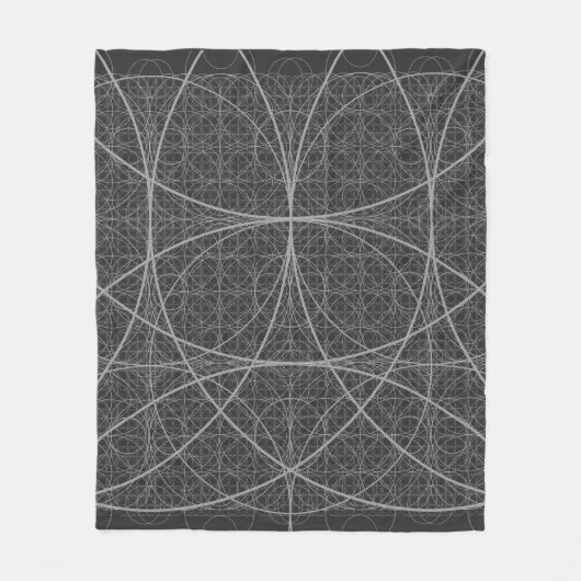 Heilige Geometrie Cirkels Bloem van het Leven Fleece Deken (Voorkant)