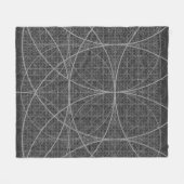 Heilige Geometrie Cirkels Bloem van het Leven Fleece Deken (Voorkant (Horizontaal))