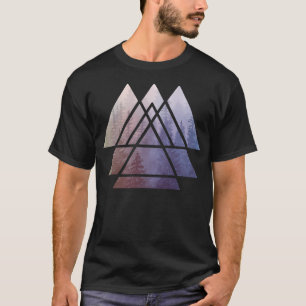 Heilige Geometrie Driehoeken - Rainbow Misty Fores T-shirt