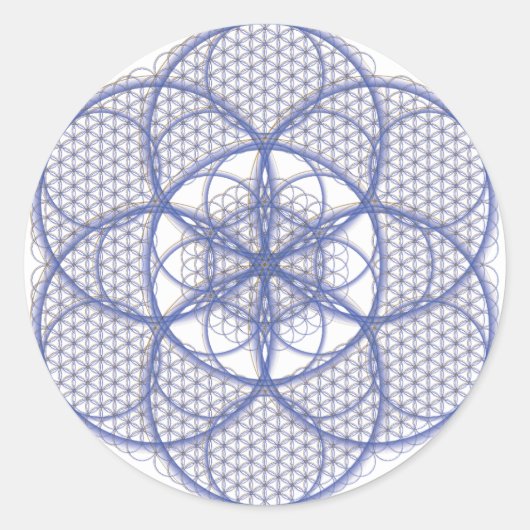 Heilige Geometrie - Flower of Life Sticker (Voorkant)