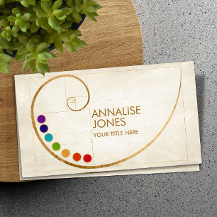 Heilige Geometrie Gouden Spiraal -Chakra's Visitekaartje