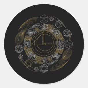 Heilige Geometrie Gulden Verhouding Sticker Myst