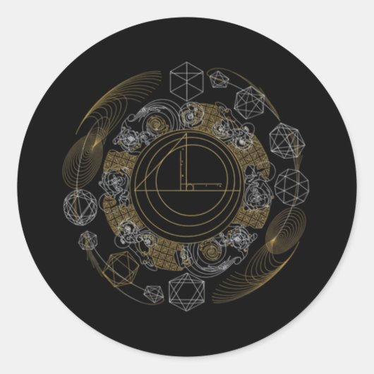 Heilige Geometrie Gulden Verhouding Sticker | Myst (Voorkant)