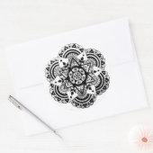 Heilige Geometrie Hand getrokken Ontwerp Ronde Sticker (Envelop)