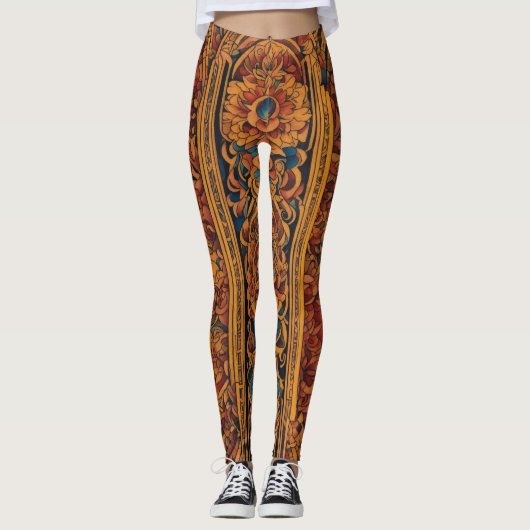 Heilige Geometrie Harmonie: Neo-Spirituele Patroon Leggings (Voorkant)