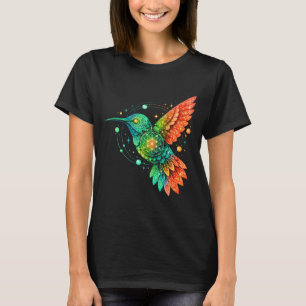 Heilige Geometrie Kolibrie Mystieke Hemel Design T-shirt