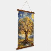 Heilige geometrie kunst boom hangend wandkleed (Gebogen)