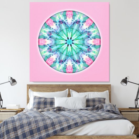 Heilige Geometrie Mandala 11 Canvas Print (Insitu (Slaapkamer))