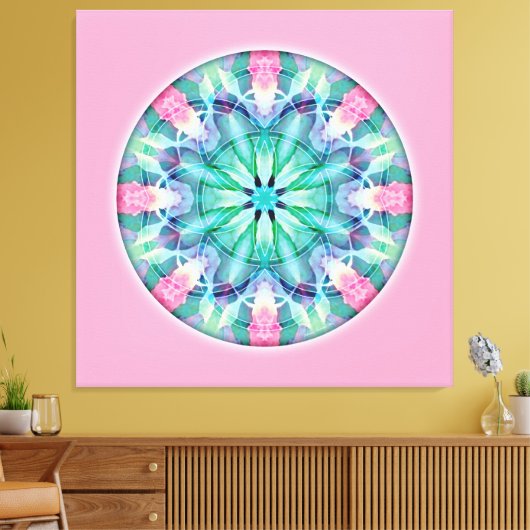 Heilige Geometrie Mandala 11 Canvas Print (Insitu (Woonkamer))