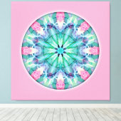 Heilige Geometrie Mandala 11 Canvas Print (Insitu (Houten vloer))
