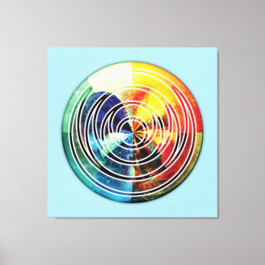 Heilige Geometrie Mandala 8 Canvas Print (Voorkant)