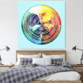 Heilige Geometrie Mandala 8 Canvas Print (Insitu (Slaapkamer))