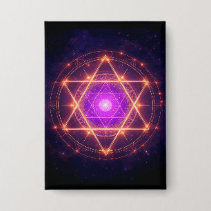Heilige Geometrie Mandala – Licht in de Kosmos Button
