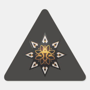 🌟Heilige Geometrie Mandala – Tijdloze Gouden Ster Sticker