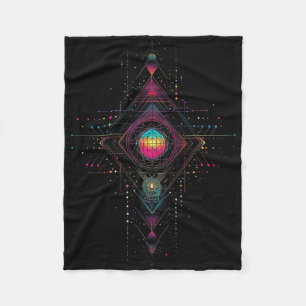 Heilige Geometrie Metatron Kubus Spiritueel Yoga _ Fleece Deken