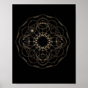 Heilige Geometrie Metatron Kubus Spirituele Yoga _ Poster