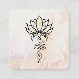 ** Heilige Geometrie Nirvana Floral Peony Yoga Vierkante Visitekaartje