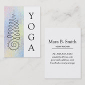 *~* Heilige Geometrie Pastel Yoga Visitekaartje (Voorkant / Achterkant)
