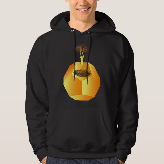 Heilige Geometrie Polygon Shape Tree of Life Hoodie (Voorkant)
