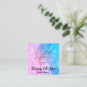 ** Heilige Geometrie Reiki Yoga Waterverf Vierkante Visitekaartje (Staand voorkant)