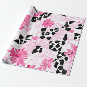 Heilige Geometrie: roze, zwart en wit editie Cadeaupapier
