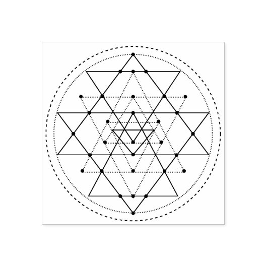 Heilige Geometrie Rubber Stamp Rubberstempel (Afrduk)