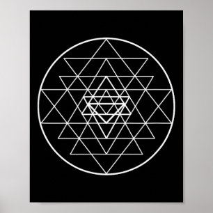 Heilige Geometrie Sri Yantra Yoga Meditatie Poster