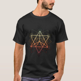 Heilige Geometrie ster Tetrahedron Merkaba Gift T-shirt