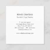 Heilige Geometrie Symbool Merkaba Vierkante Visitekaartje (Achterkant)