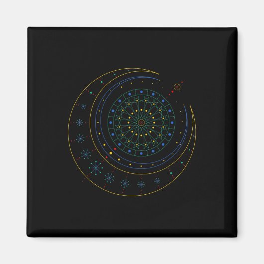 Heilige Geometrie T-shirt Magneet (Voorkant)
