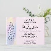 ** Heilige Geometrie Verlichting Pastel bruiloft Kaart (Staand voorkant)